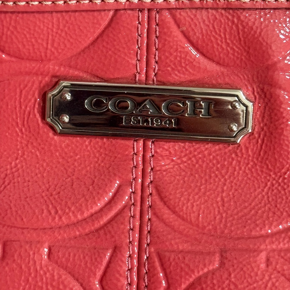 Authentic Coach Rose Patent Leather Monogram Tote Bag! EUC! - Picture 9 of 15